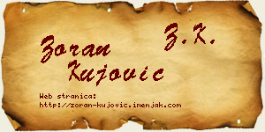 Zoran Kujović vizit kartica